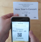 Check the barcode tickets with an iPhone.